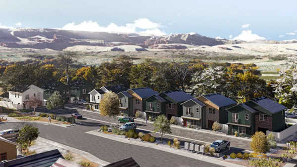 a car parked in front of a house