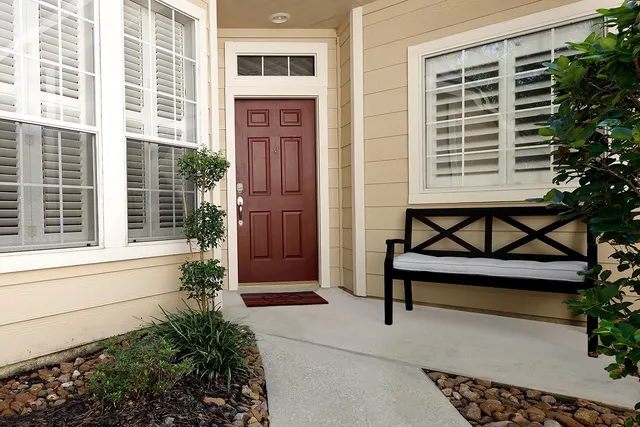 a view of outdoor space with seating area and barbeque oven
