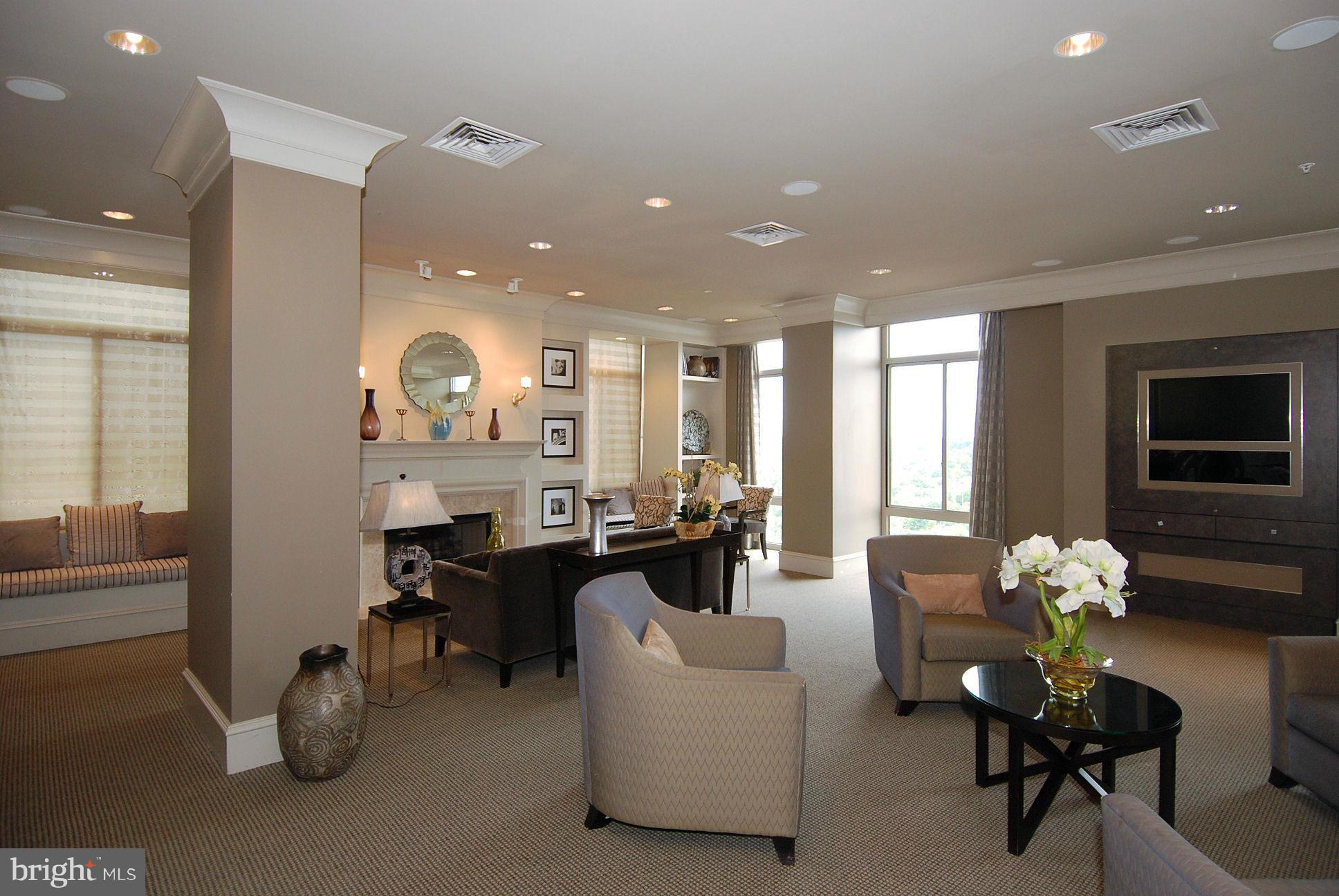 851 North Glebe Road, Unit 915 Arlington, VA 22203 - Photo 26 of 30 a living room with furniture a dining table and a potted plant