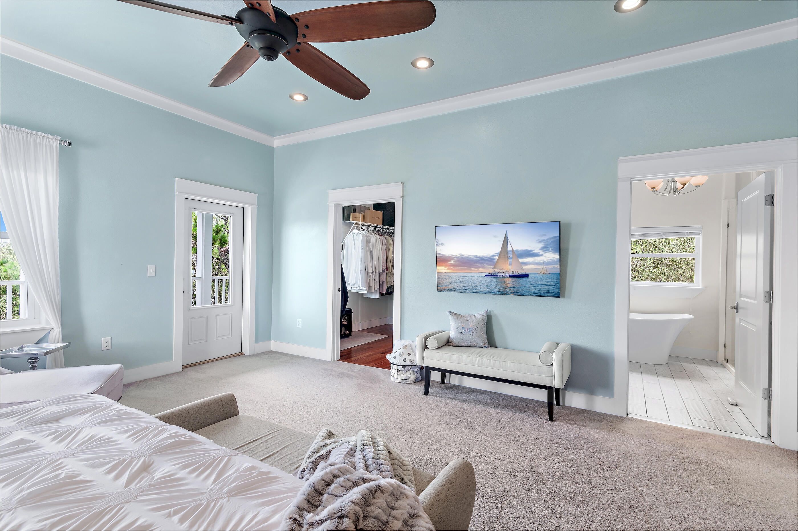96 Hilltop Drive Santa Rosa Beach, FL 32459 - Photo 21 of 50 a bedroom with furniture and a window