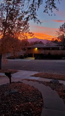 a view of a yard with an outdoor space
