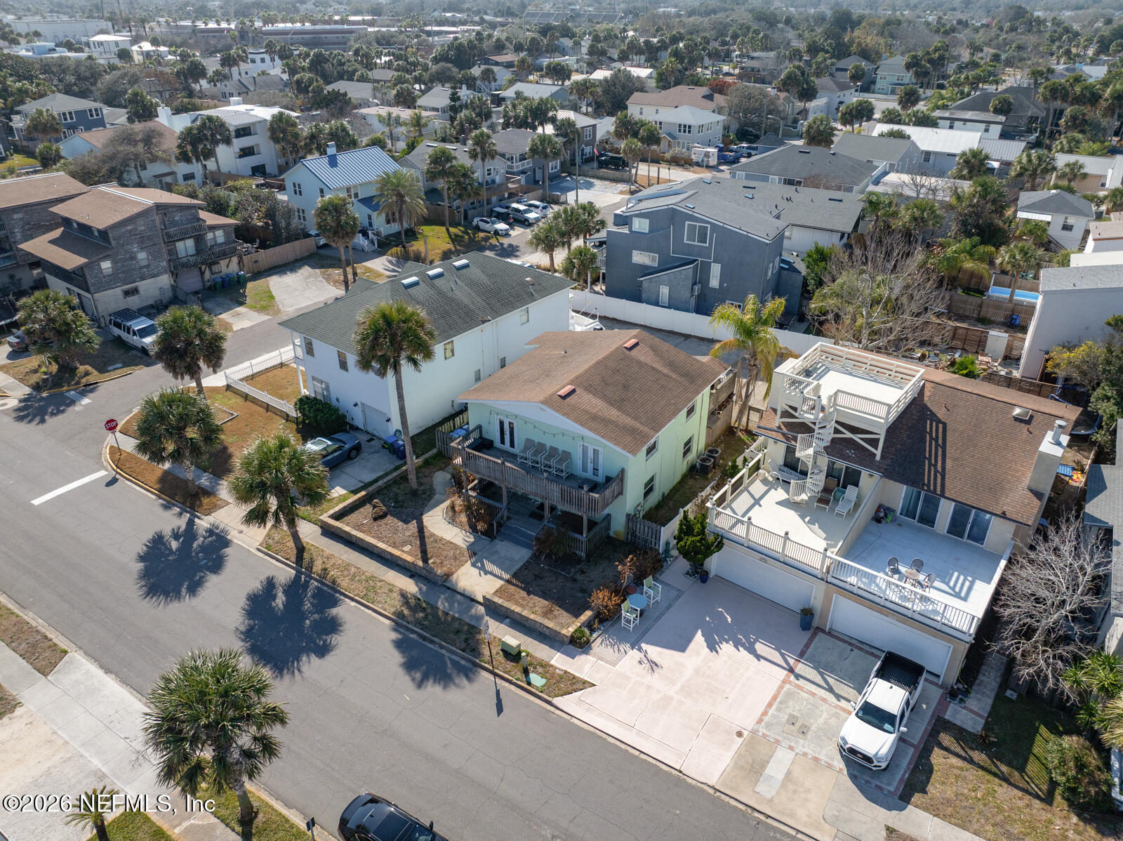 1914 First Street Neptune Beach, FL 32266 - Photo 40 of 55 an aerial view of a residential houses with yard