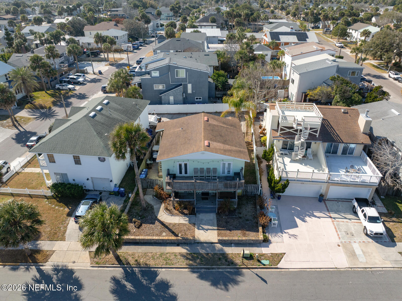 1914 First Street Neptune Beach, FL 32266 - Photo 48 of 55 an aerial view of a house with yard swimming pool and outdoor seating