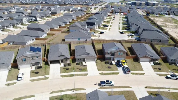 an aerial view of residential houses