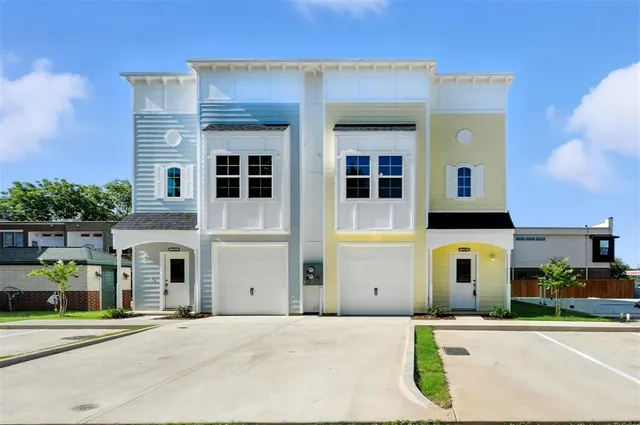 a front view of a multi story building