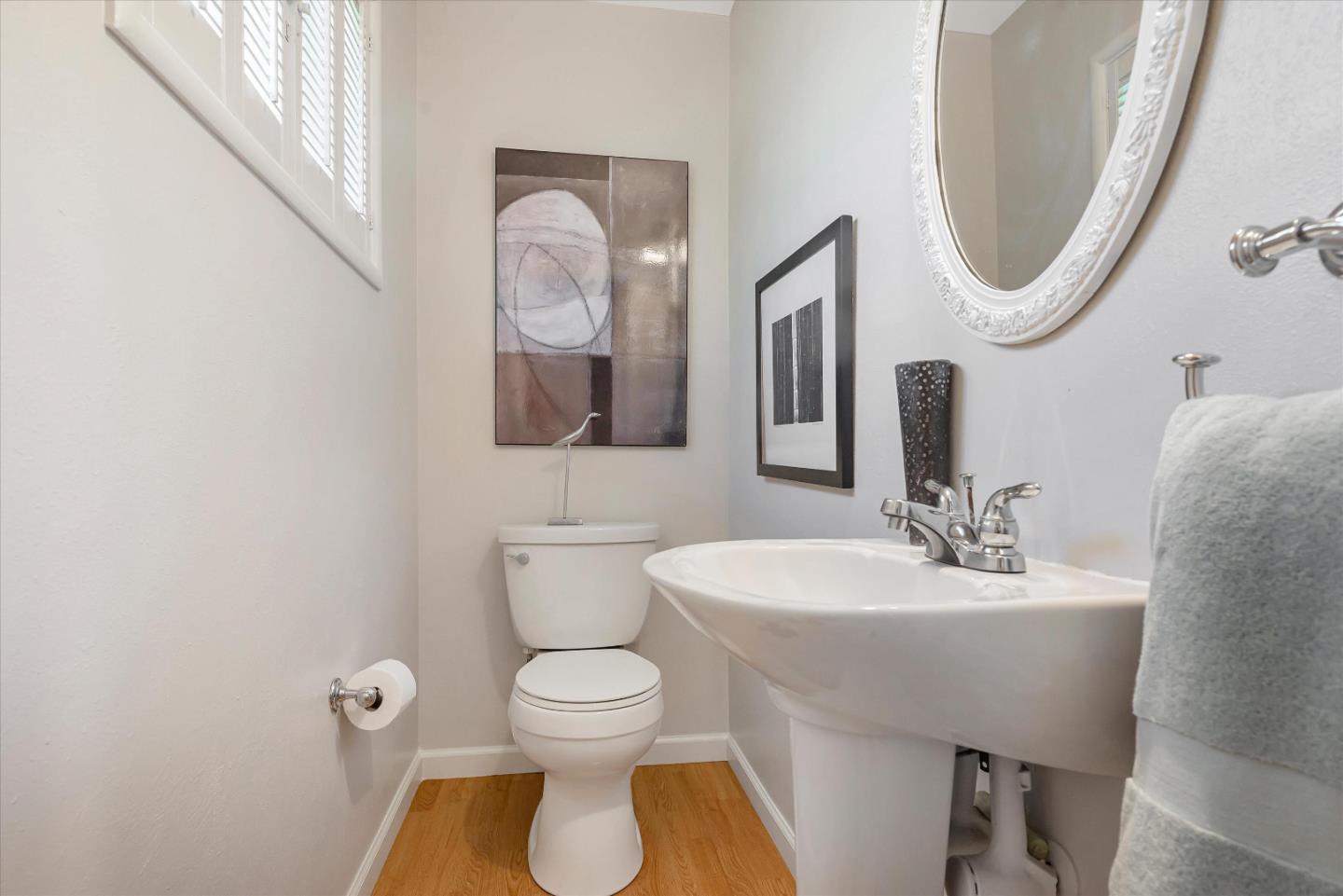 1649 Lee Drive Mountain View, CA 94040 - Photo 30 of 35 a bathroom with a toilet sink and mirror