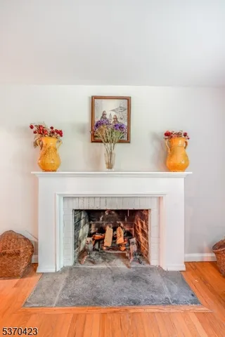 a view of a fireplace in a room