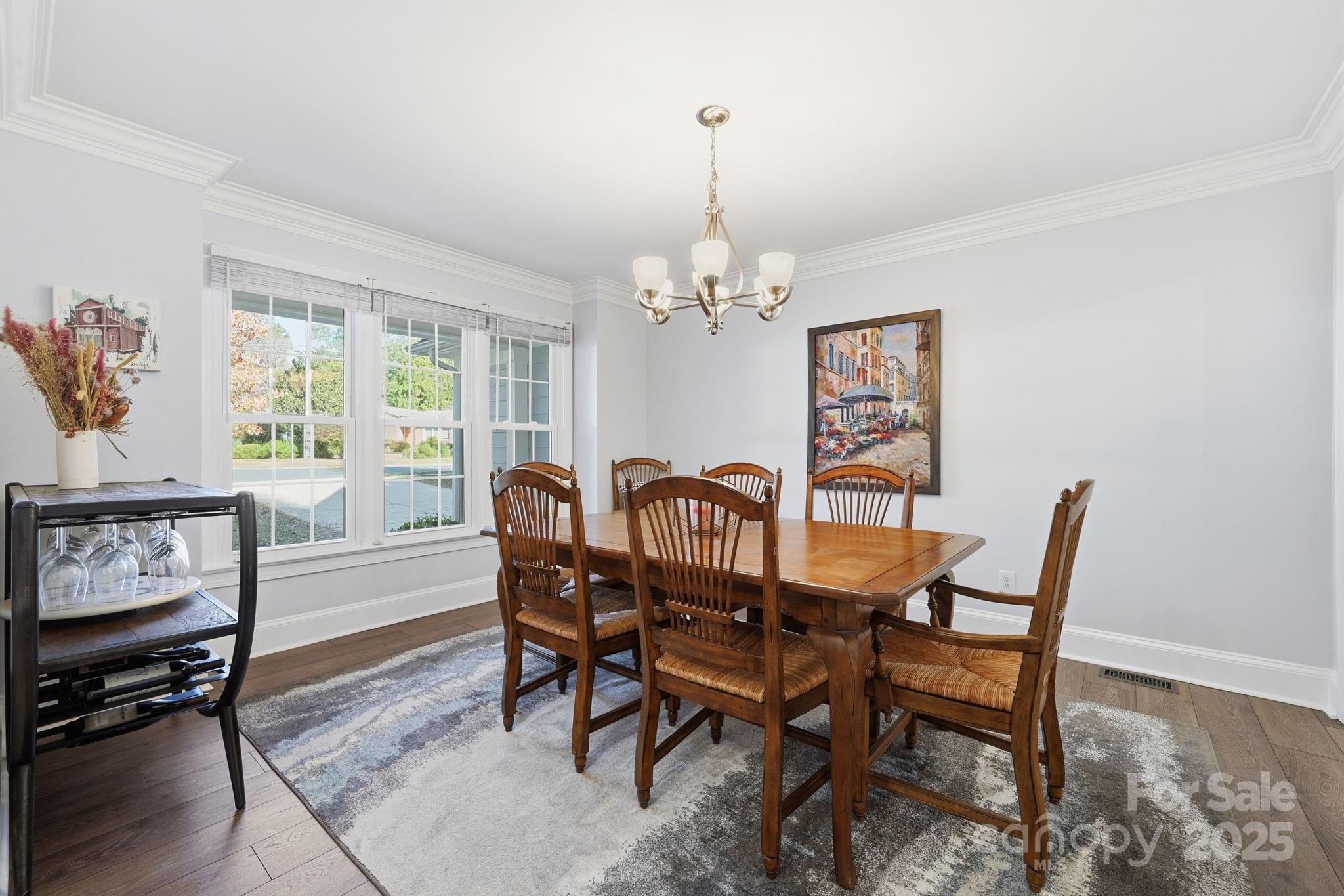 6600 Shaftesbury Road Charlotte, NC 28270 - Photo 6 of 42 a view of a dining room with furniture window and wooden floor