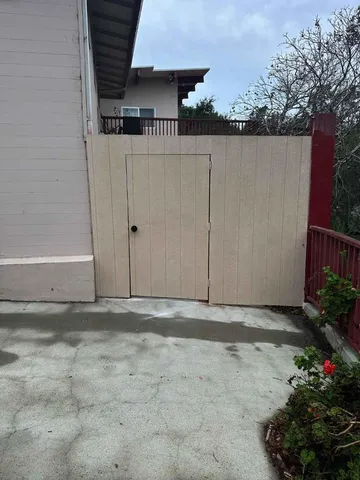 a car parked in front of a house