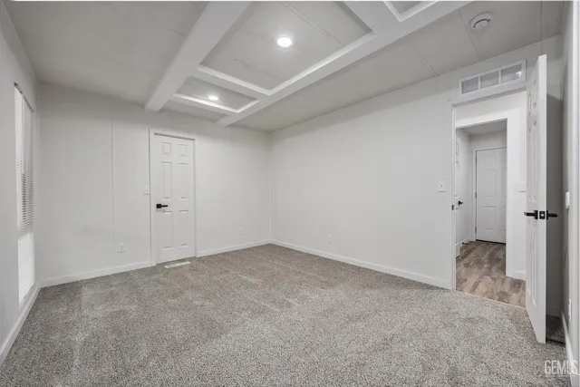 an empty room with an entryway
