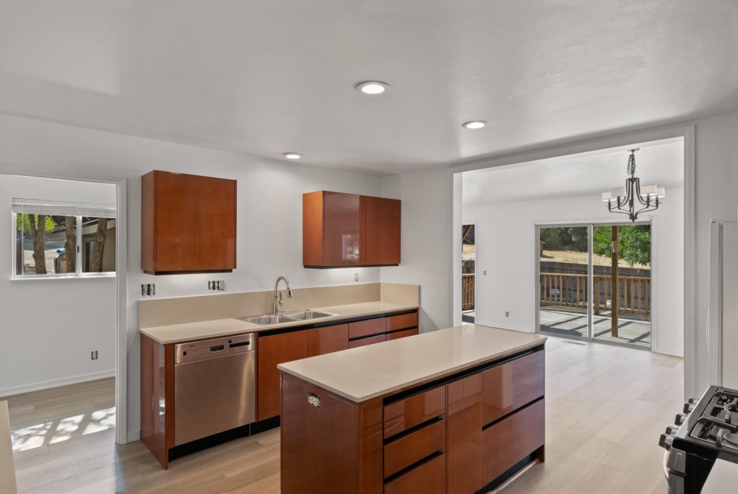 20500 Cachagua Road Carmel Valley, CA 93924 - Photo 28 of 66 a kitchen with a stove and a sink