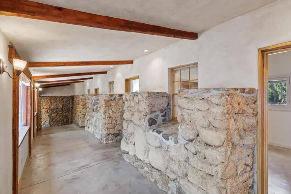 a bathroom with shower