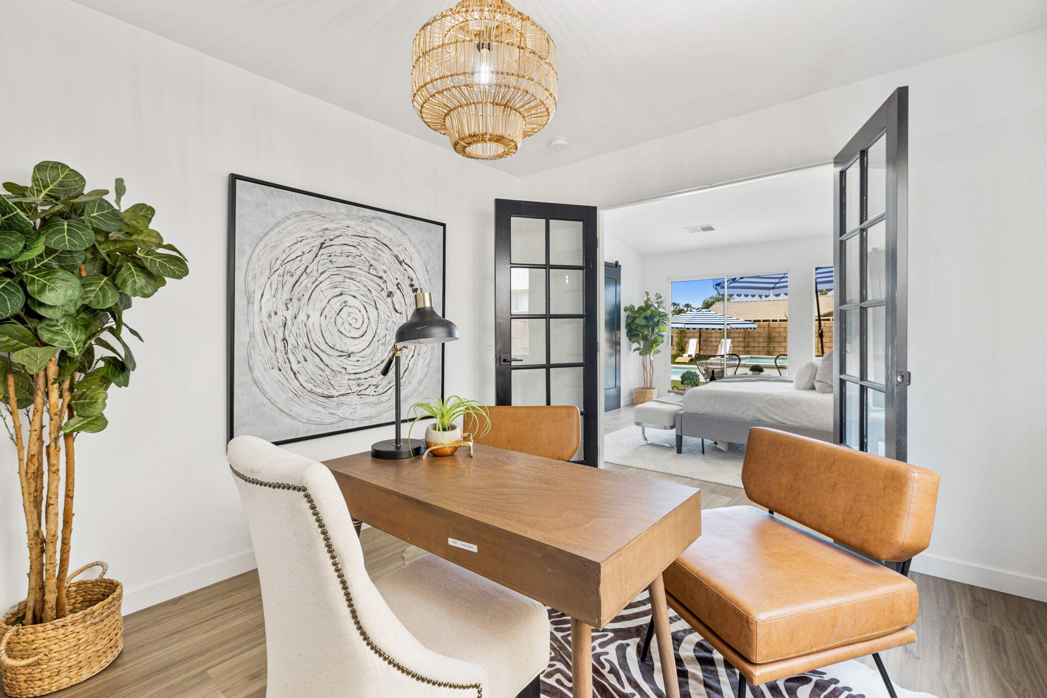 79340 Paseo Del Rey La Quinta, CA 92253 - Photo 55 of 69 a dining room with furniture and wooden floor