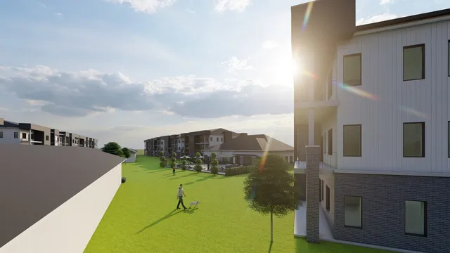 a view of swimming pool from balcony