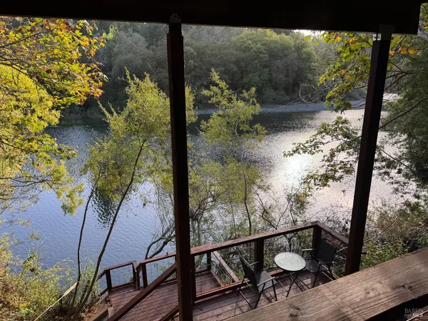 a view of a from a balcony