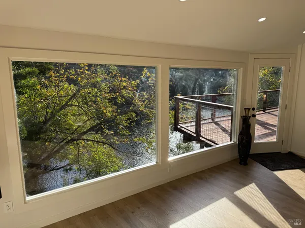 a view of back yard from a window