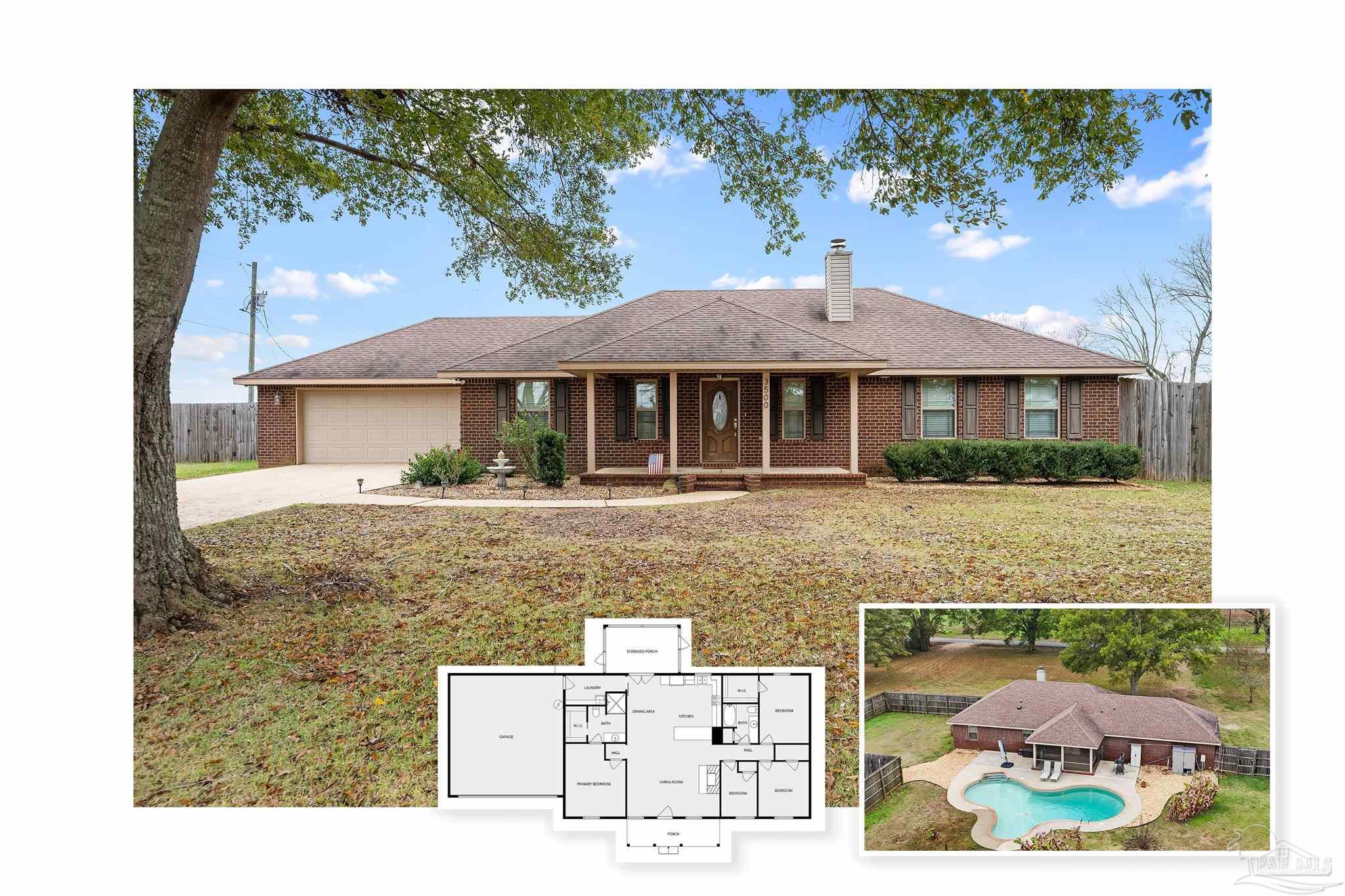 3500 Hazel Godwin Road Jay, FL 32565 - Photo 1 of 67 a front view of a house with a yard