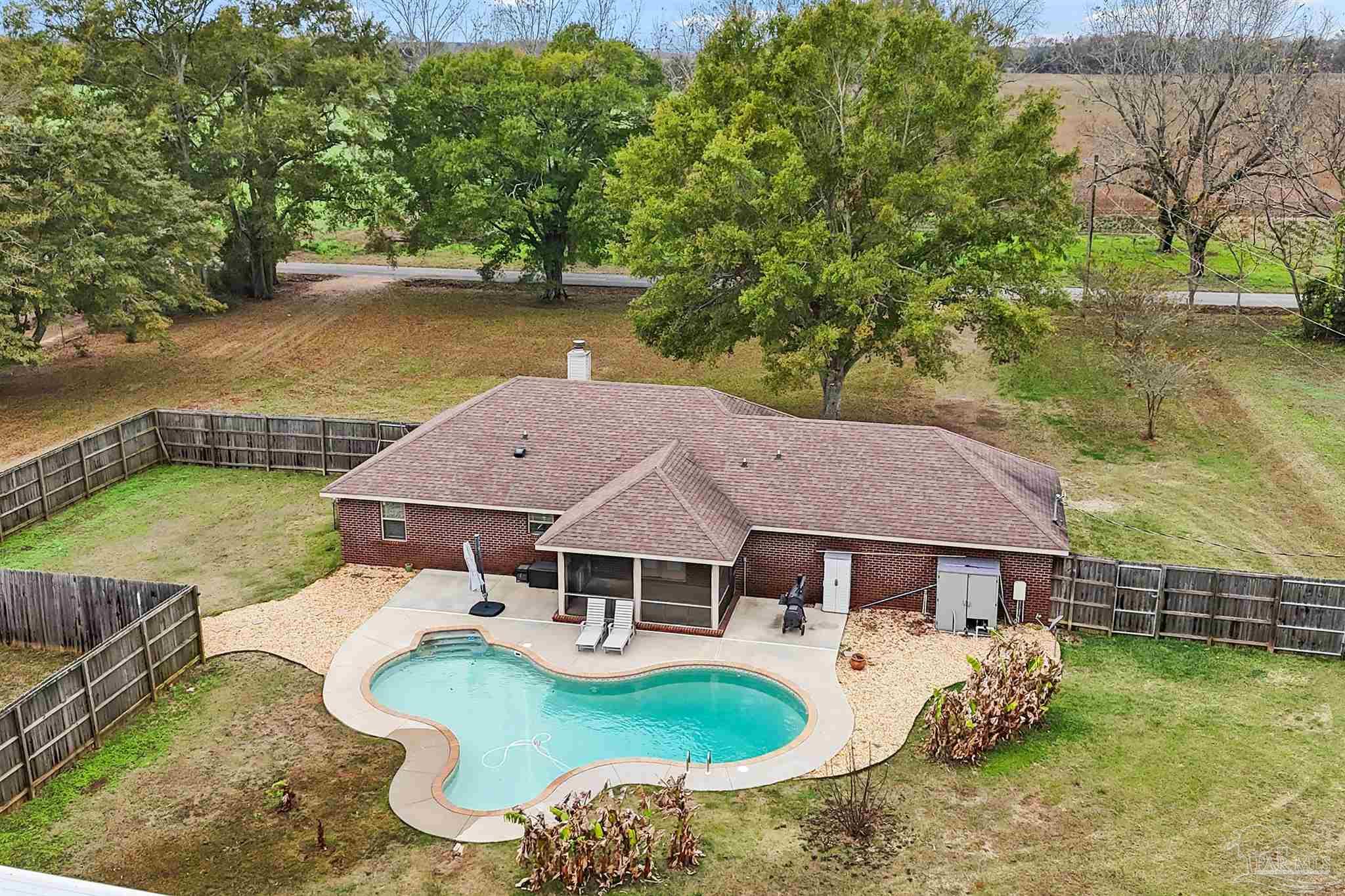 3500 Hazel Godwin Road Jay, FL 32565 - Photo 6 of 67 an aerial view of a house with swimming pool garden and patio