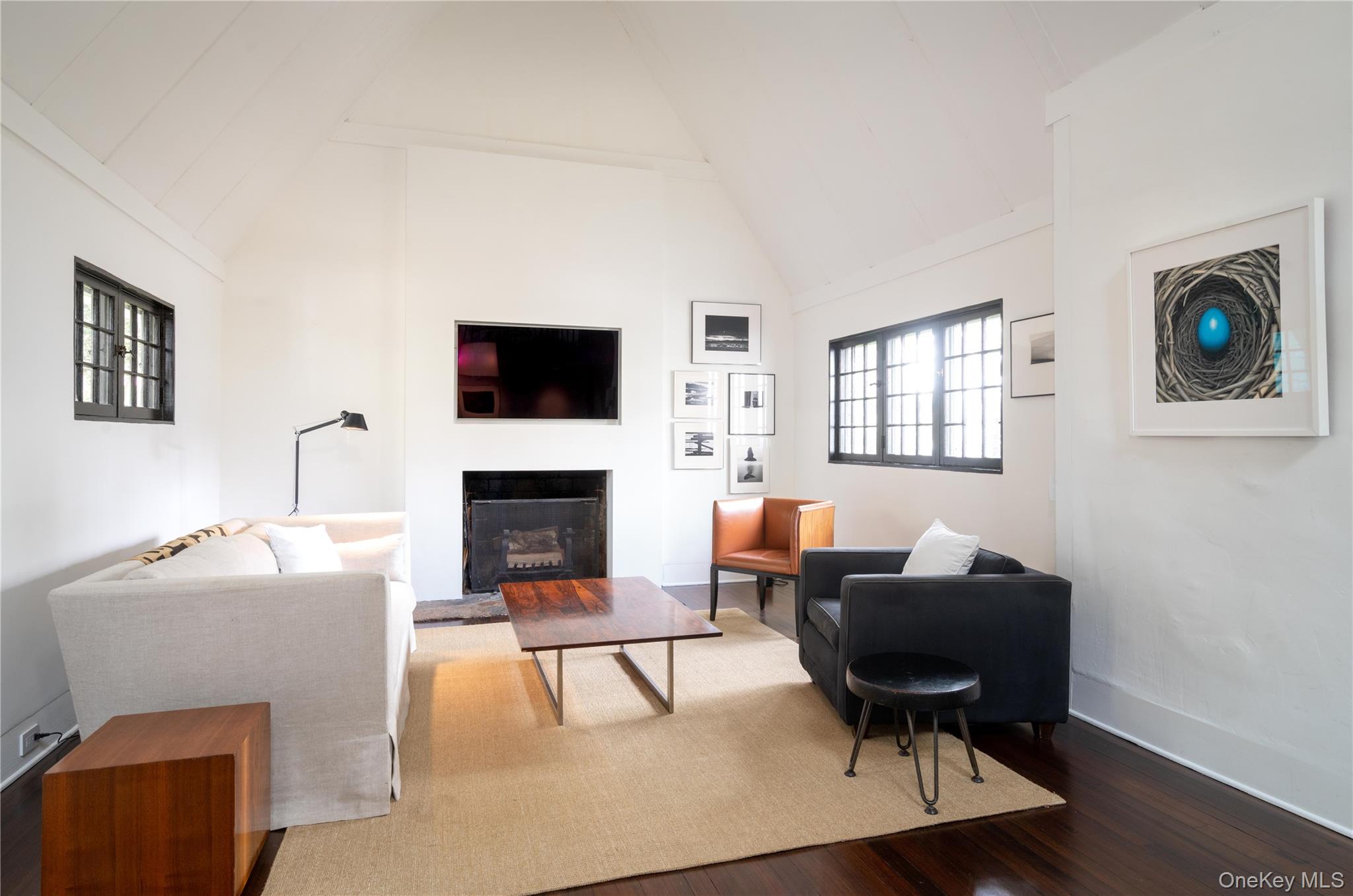 291 Rye Beach Avenue Rye, NY 10580 - Photo 3 of 28 Vaulted Ceiling and Fireplace