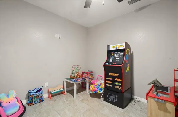 a room with toys and a couch