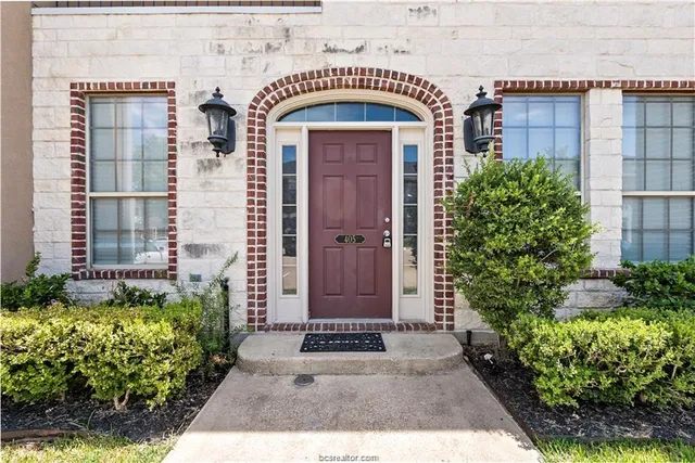 a view of front door of house