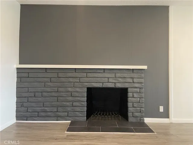 a close view of a fireplace