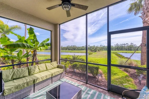 a view of a building with a garden space