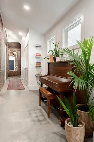 a view of outdoor space with seating space