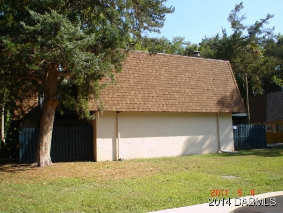 a backyard of a house