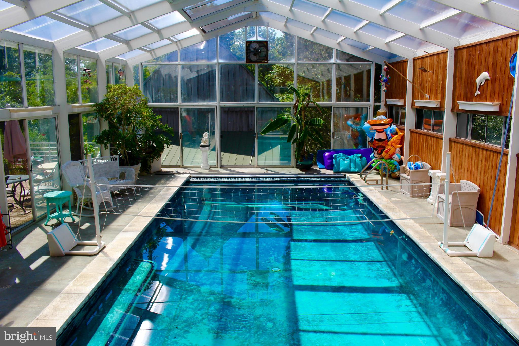 210 Sheckells Road Huntingtown, MD 20639 - Photo 6 of 30 Indoor Pool- View towards Exterior