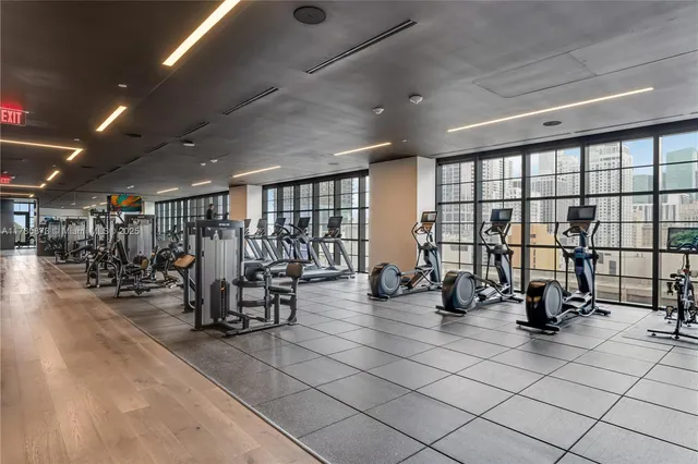 a outdoor dining space with furniture