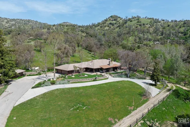 a view of a lake with a house
