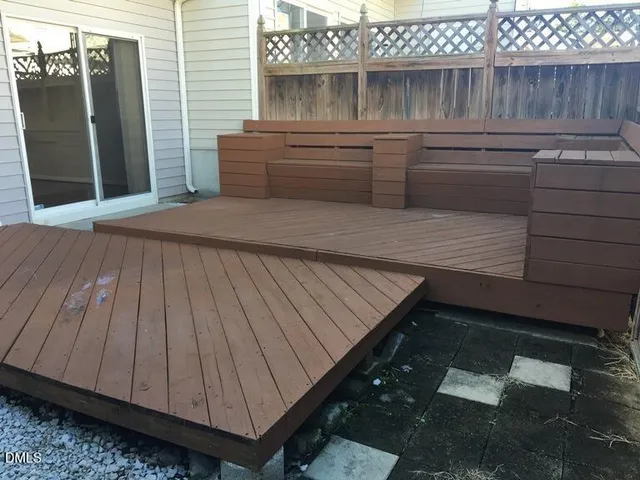 a balcony view with a sink