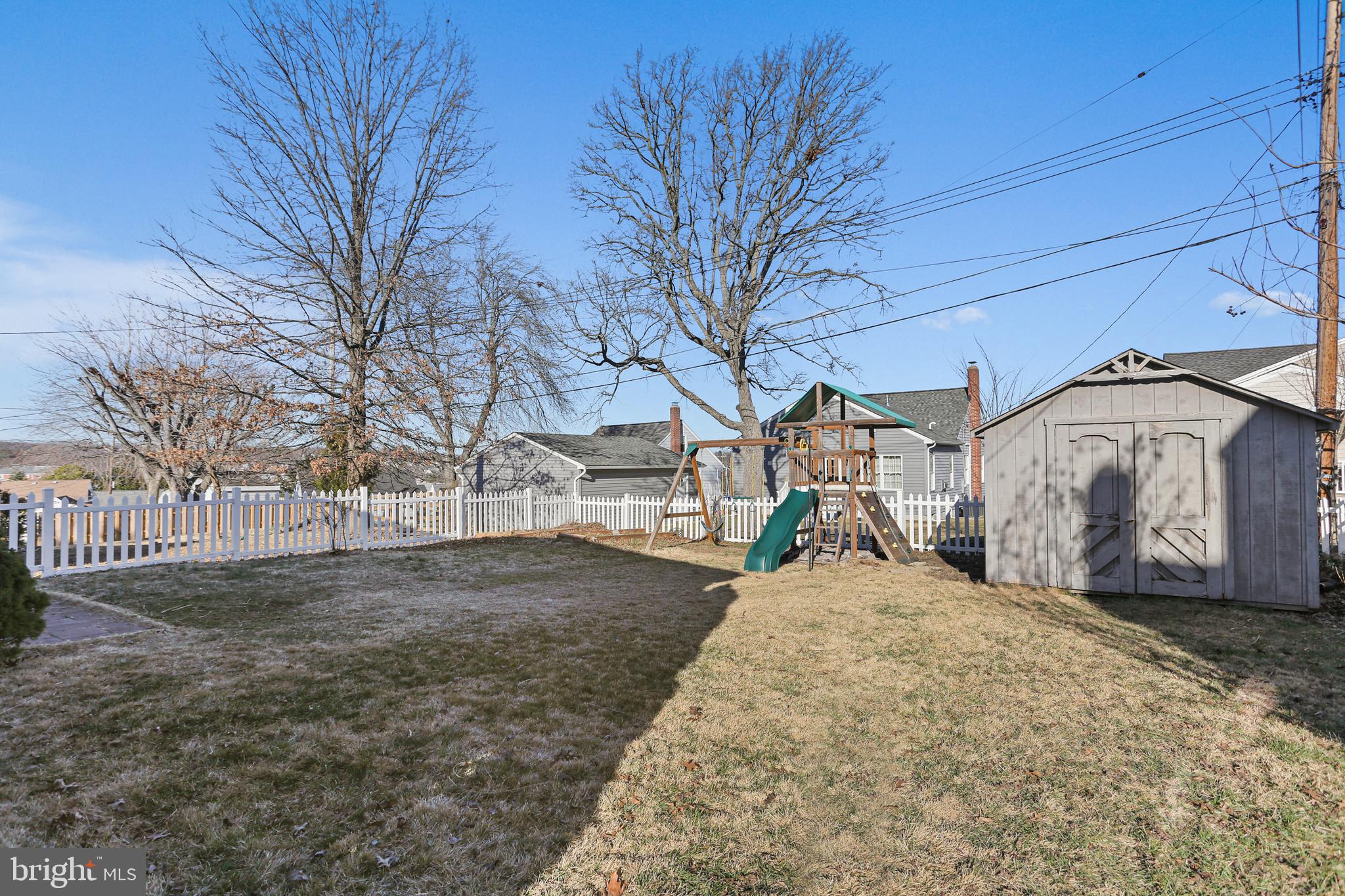5509 Heatherwood Road Halethorpe, MD 21227 - Photo 33 of 34 Rear Fenced-In Yard w/ Storage Shed