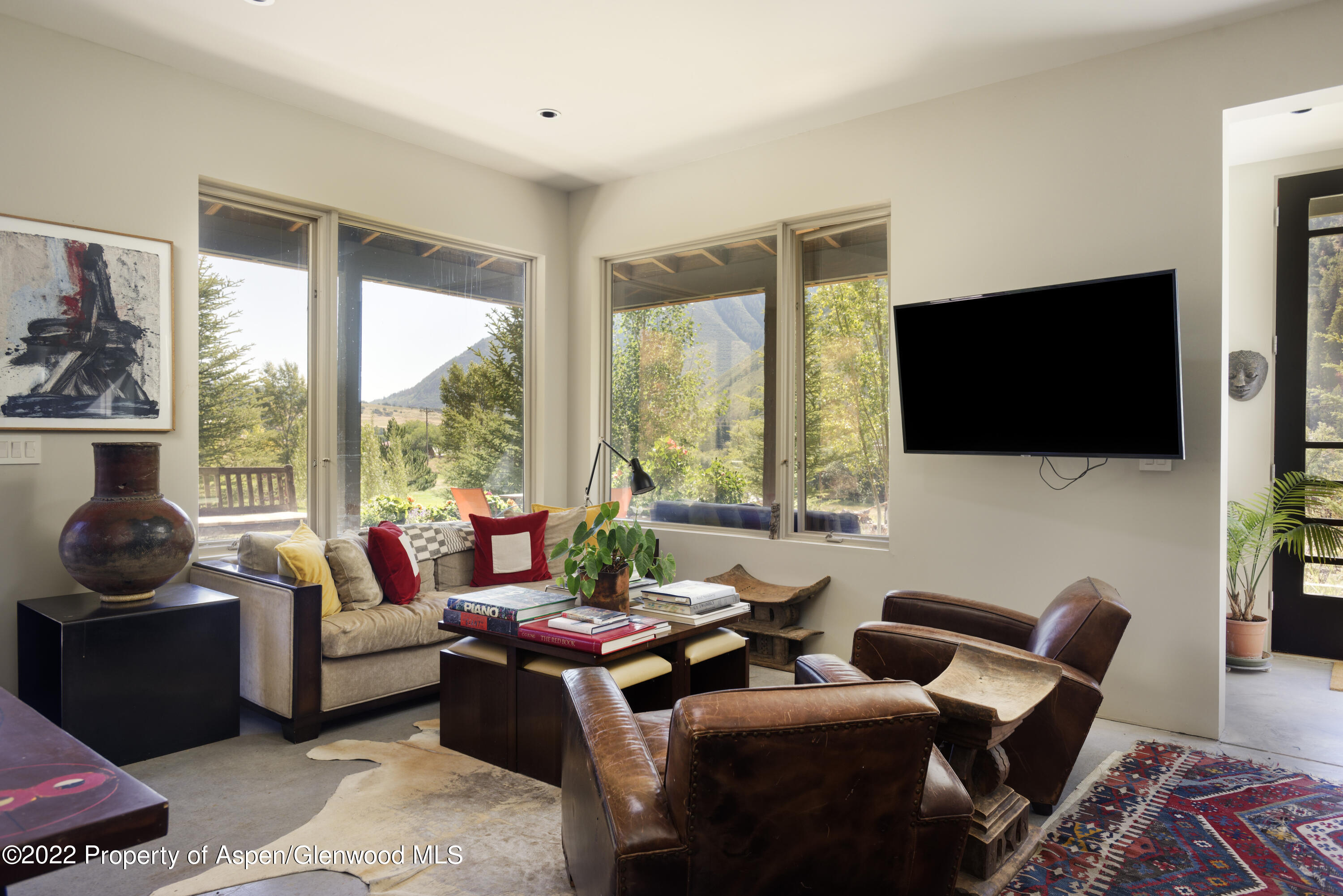 202 Castle View Drive Basalt, CO 81621 - Photo 8 of 29 a living room with furniture and a flat screen tv
