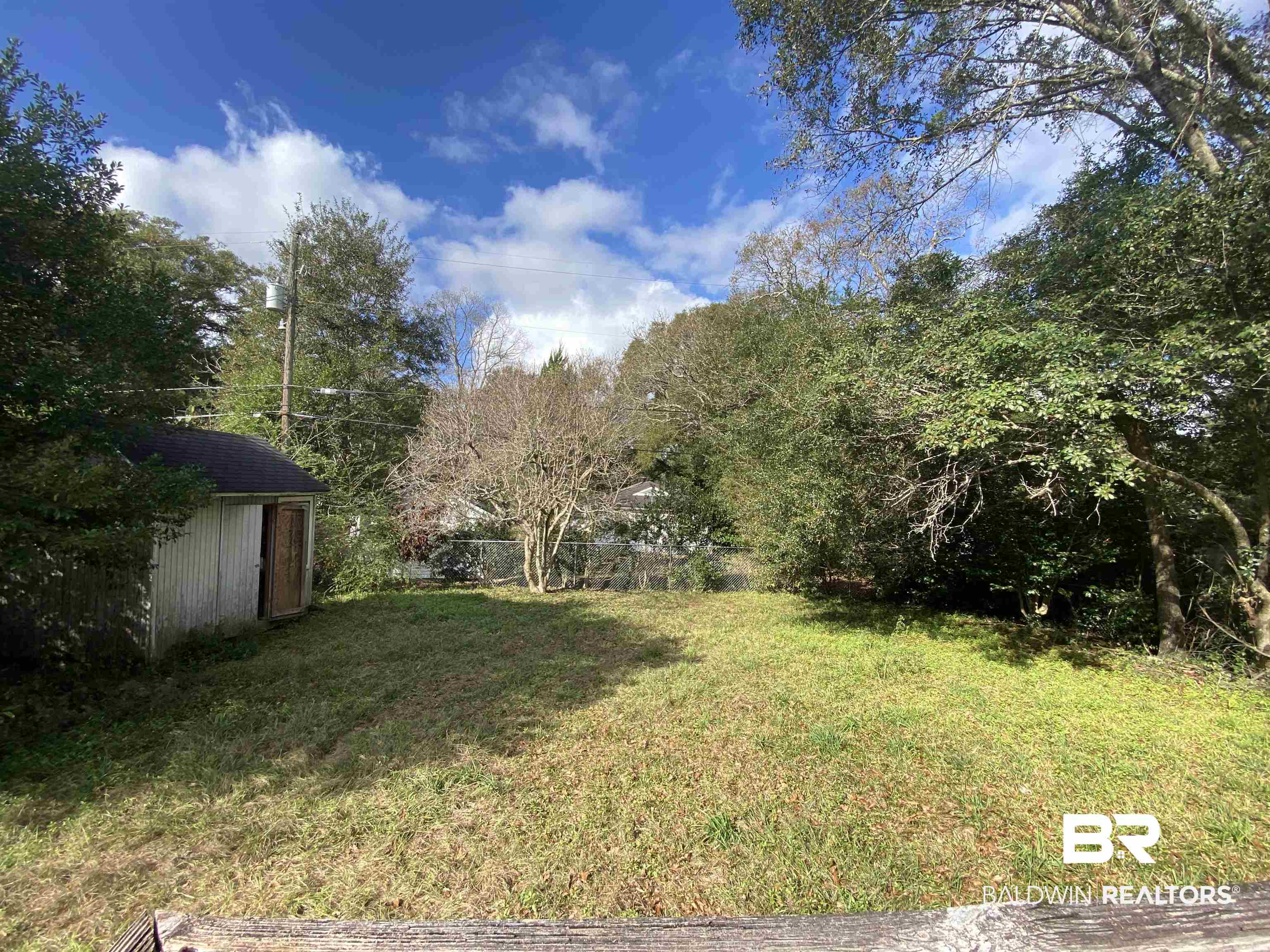 323 Pineview Lane Mobile, AL 36608 - Photo 16 of 19 Nice Back yard with Trees and Storage building