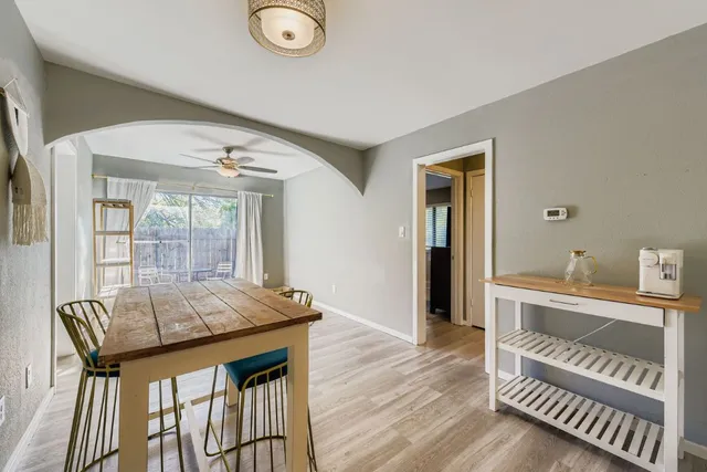 a view of livingroom with furniture and wooden floor
