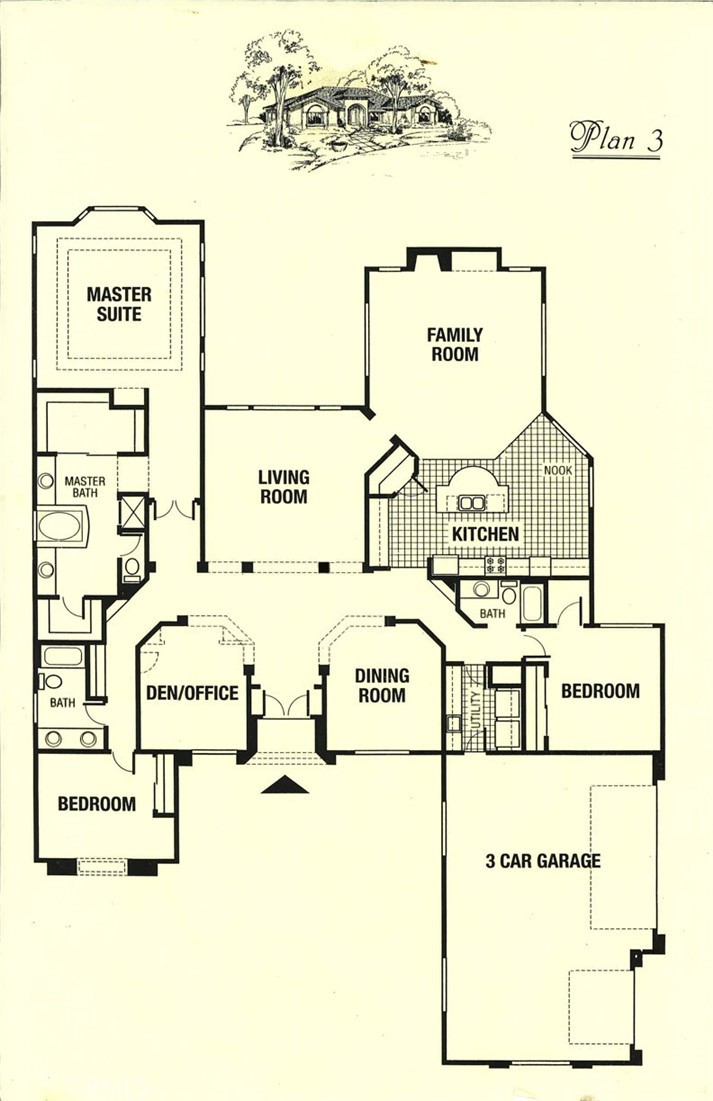 40823 Baccarat Road Temecula, CA 92591 - Photo 41 of 41 Floor plan from original developer. Reversed layout from property listed.