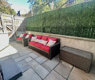 a front view of a building