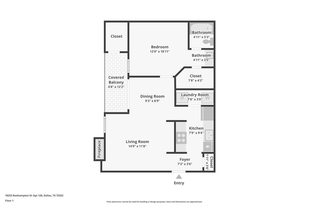 18333 Roehampton Drive, Unit 128 Dallas, TX 75252 - Photo 21 of 40 a picture of a bench in front of a wall