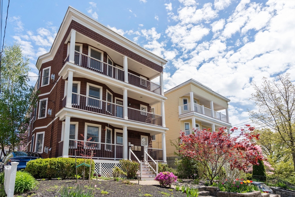 a front view of a building
