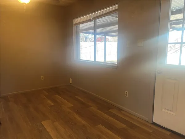 an empty room with a window