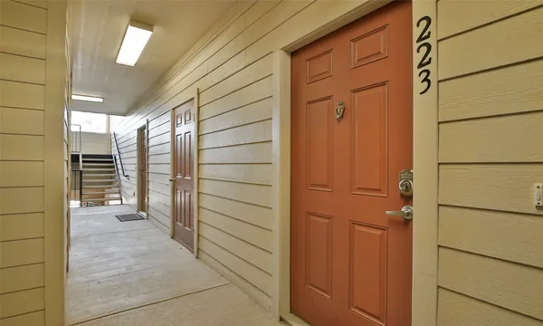 a view of front door