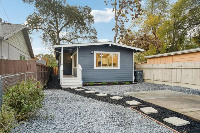 a backyard of a house