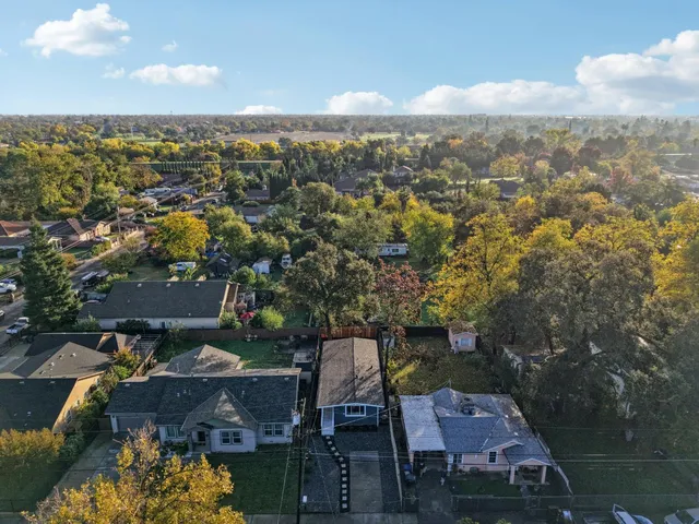 an aerial view of a city