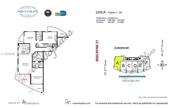 $1,150,000 | 725 Northeast 22nd Street, Unit PH1A, Miami, FL 33137