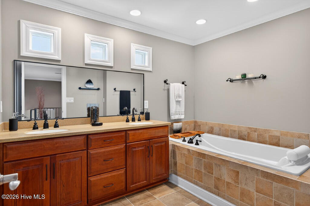 100 Lookout Ridge Cedar Point, NC 28584 - Photo 29 of 48 Soaking Tub and Dual vanities