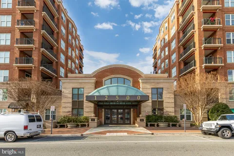 a view of a building and a street