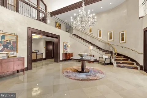 a view of lobby with stairs