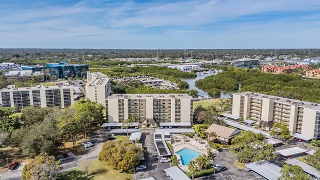 an aerial view of multiple house